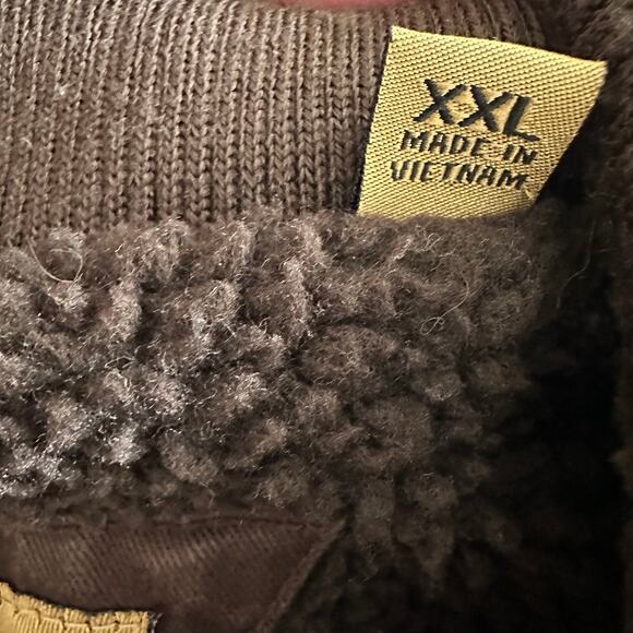 Levi's Men's Trucker Jacket Sherpa Lined Chore Barn Coat Zip Snap Brown Size XXL - Picture 8 of 10